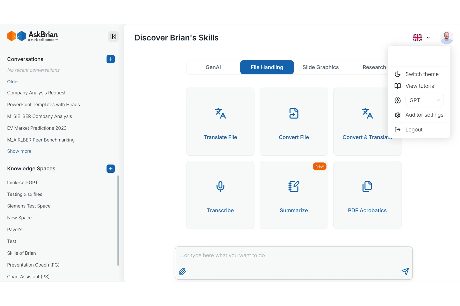 通过 WebApp 使用 AskBrian